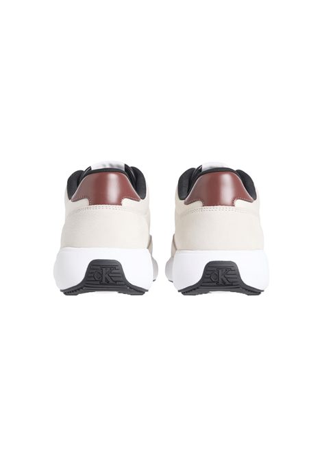 Scarpe Calvin Klein Athleisure Runner LaceUp Mix Beige Uomo CALVIN KLEIN | Sneakers | YM0YM01195-0GF